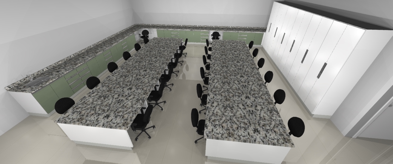 Bancada laboratório farmacêutico Environlab